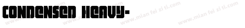 condensed heavy字体转换